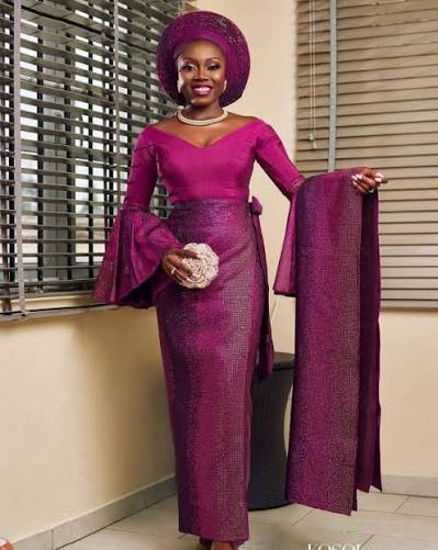 Image illustrating Yoruba traditional wedding attire